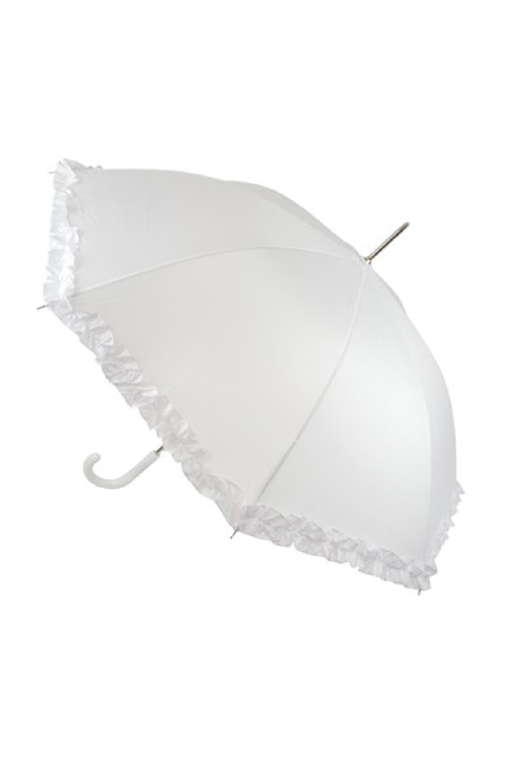 Frilled Bridal Stick Umbrella