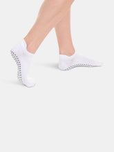 Load image into Gallery viewer, Riley Tab Back Grip Sock - White/Grey