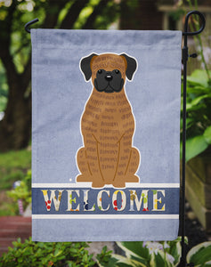11 x 15 1/2 in. Polyester Brindle Boxer Welcome Garden Flag 2-Sided 2-Ply