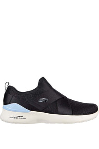 Womens/Ladies Skech-Air Dynamight Sneakers (Black/Light Blue)