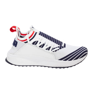 Unisex TSUGI Jun Sport Stripes Sneaker - White Peacoat Red