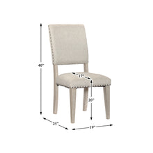 Load image into Gallery viewer, Baldwyn Weathered Beige Chenille Fabric Dining Chair (Set Of 2)