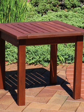 Load image into Gallery viewer, Sunnydaze 19.75 in Meranti Wood Square Patio Side Table - Brown