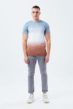 Load image into Gallery viewer, Mens Dip Dye T-Shirt - Gray/White/Brown
