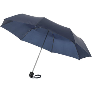 Bullet 21.5in Ida 3-Section Umbrella (Navy) (9.4 x 38.2 inches)