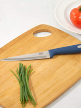 Load image into Gallery viewer, Michael Graves Design Comfortable Grip 5 inch Stainless Steel Utility Knife, Indigo