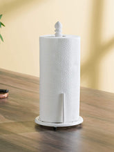 Load image into Gallery viewer, Lattice Collection Cast Iron Paper Towel Holder, White
