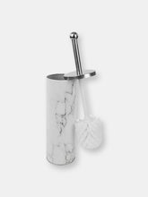 Load image into Gallery viewer, Faux Marble Toilet Brush Set, White