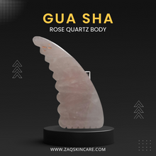 Load image into Gallery viewer, Rose Quartz Body Gua Sha Massage Tool