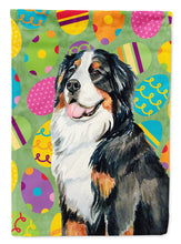 Load image into Gallery viewer, Bernese Mountain Dog Easter Eggtravaganza Garden Flag 2-Sided 2-Ply