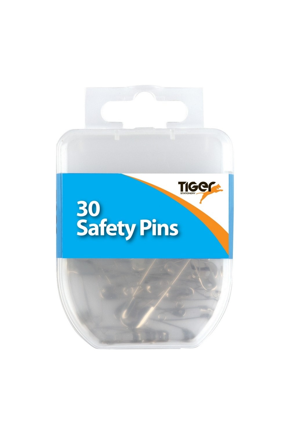 Tiger Stationery Essential Safety Pins (Pack of 30) (Steel Grey) (One Size)