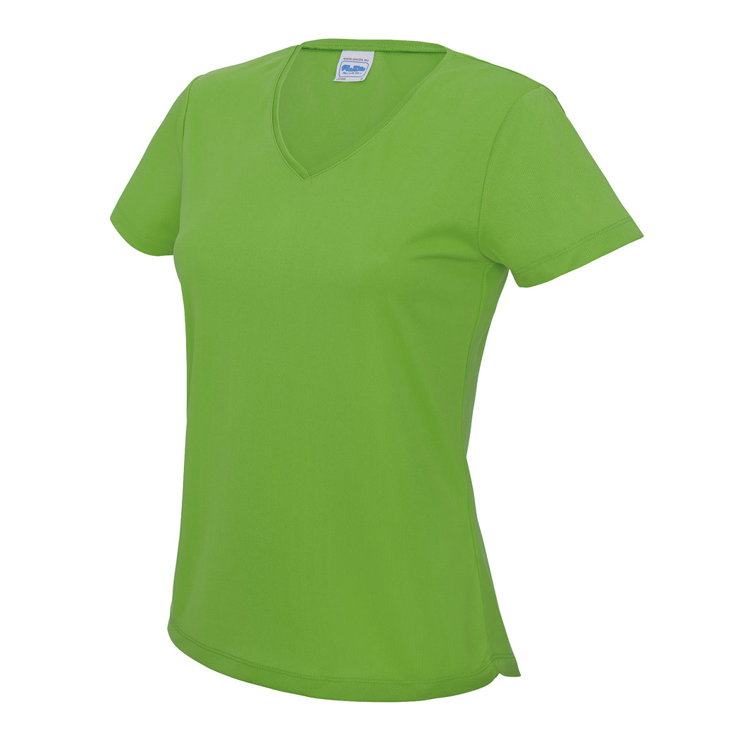 AWDis Cool V Neck Girlie Cool Short Sleeve T-Shirt (Lime Green)