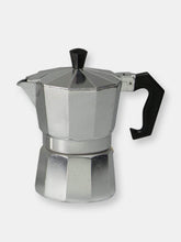 Load image into Gallery viewer, 3 Cup Demitasse  Shot Aluminum Stovetop Espresso Maker, Grey
