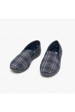Load image into Gallery viewer, Mens Harley Check Felt Gusset Slippers