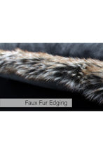 Load image into Gallery viewer, Riva Paoletti Kiruna Faux Fur Edged Square Cushion Cover (Smokey Gray) (18 x 18in)