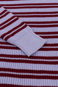 C Stripe Oversize Knit Sweater