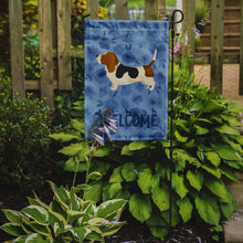 Load image into Gallery viewer, Basset Hound Welcome Garden Flag 2-Sided 2-Ply