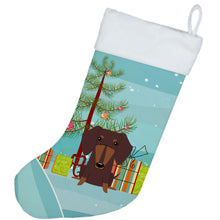 Load image into Gallery viewer, Merry Christmas Tree Dachshund Chocolate Christmas Stocking
