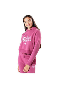 Childrens/Kids Script Crop Hoodie