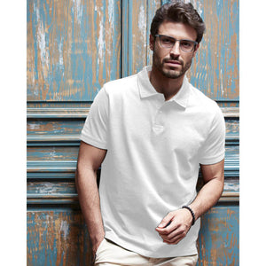 Tee Jays Mens Heavy Pique Short Sleeve Polo Shirt (White)