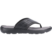 Load image into Gallery viewer, Mens Connor Leather Flip Flop - Black
