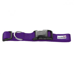Doodlebone Bold Nylon Dog Collar (Purple) (9.8-15.8in)