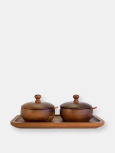 BergHOFF Acacia Wooden Spice Jar Set