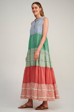 Load image into Gallery viewer, Zakar Color Block Maxi Dress