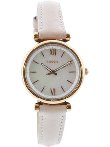 Womens Carlie Mini ES4699 Gold Leather Japanese Quartz Fashion Watch