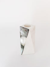 Load image into Gallery viewer, White Marble Grey Mother Of Pearl Candle Holders
