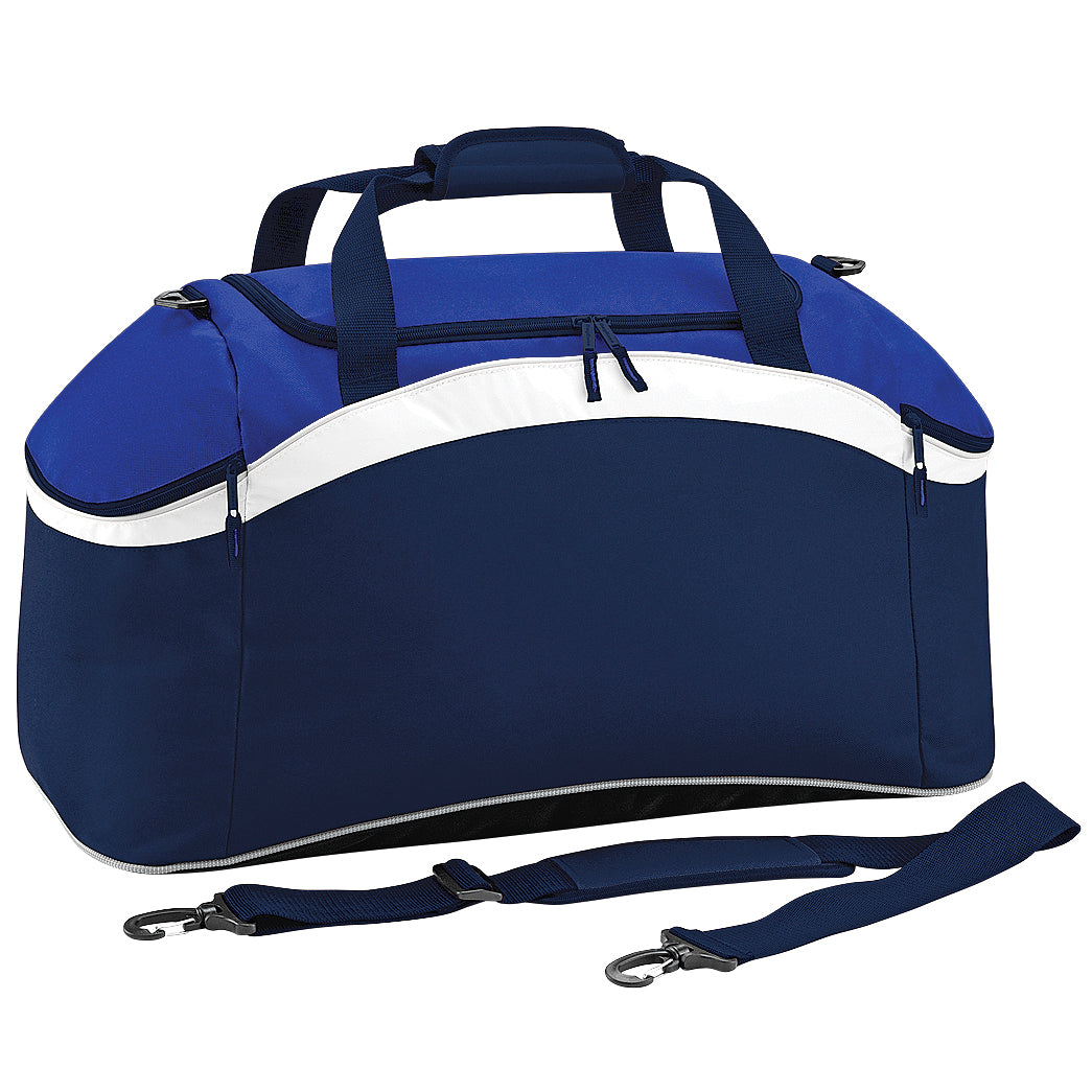 BagBase Teamwear Sport Holdall / Duffel Bag (54 Liters) (Pack of 2) (French Navy/ Bright Royal/ White) (One Size)