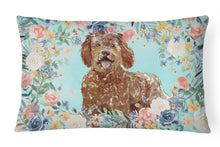 Load image into Gallery viewer, 12 in x 16 in  Outdoor Throw Pillow Labradoodle Canvas Fabric Decorative Pillow