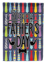 Load image into Gallery viewer, 11 x 15 1/2 in. Polyester Happy Father&#39;s Day Neckties Bright Garden Flag 2-Sided 2-Ply
