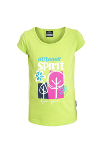Trespass Childrens Girls Wallflower Short Sleeve T-Shirt (Kiwi)