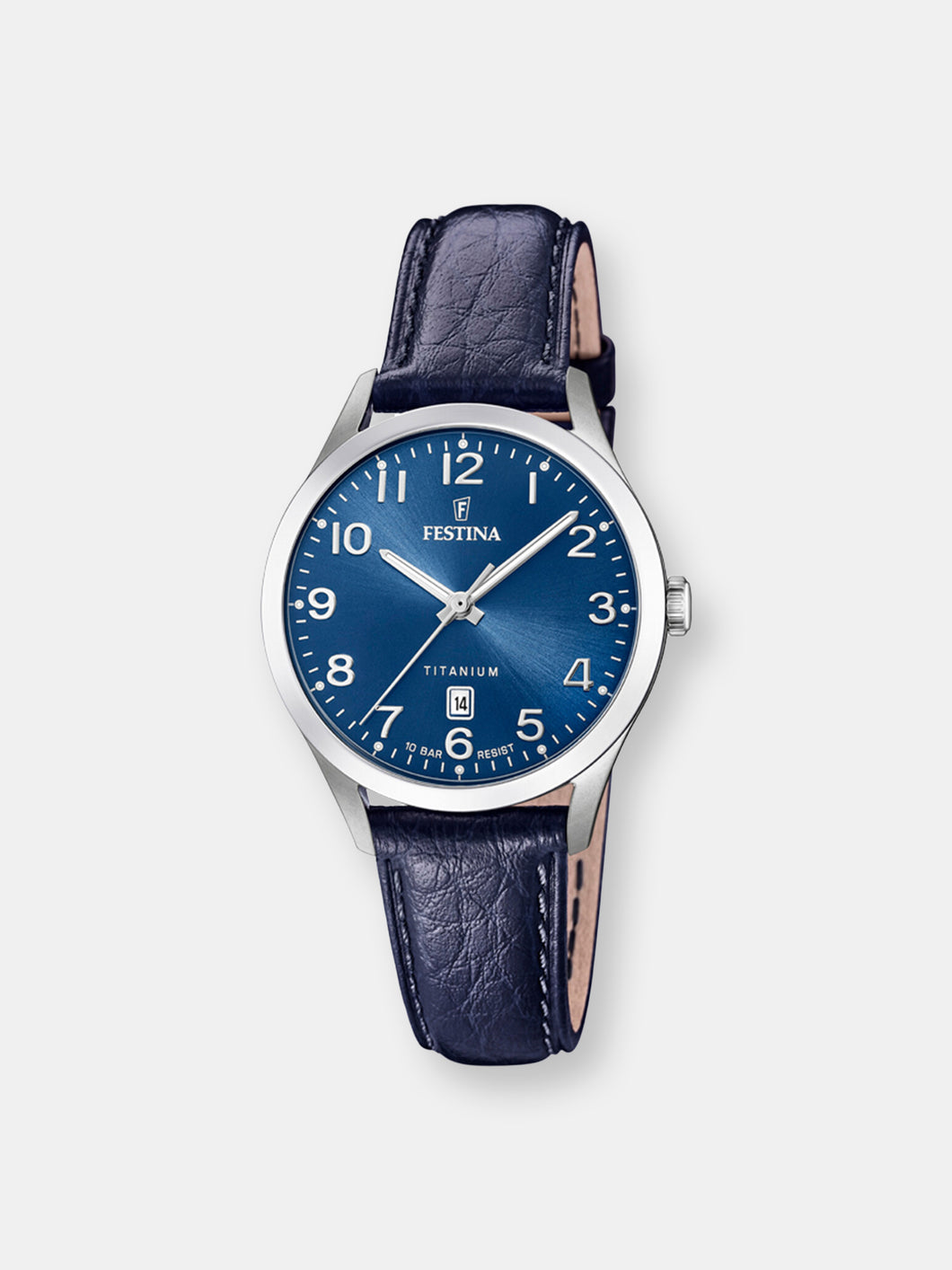 Festina Women's Titanium F20469-2F24 Blue Leather Quartz Fashion Watch