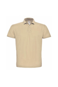 B&C ID.001 Unisex Adults Short Sleeve Polo Shirt (Sand)