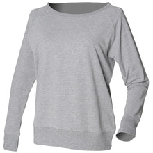 Load image into Gallery viewer, Skinni Fit Ladies/Womens Slounge Sweatshirt (Heather Gray)