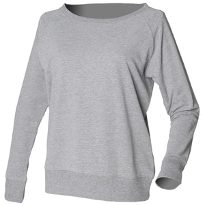 Skinni Fit Ladies/Womens Slounge Sweatshirt (Heather Gray)