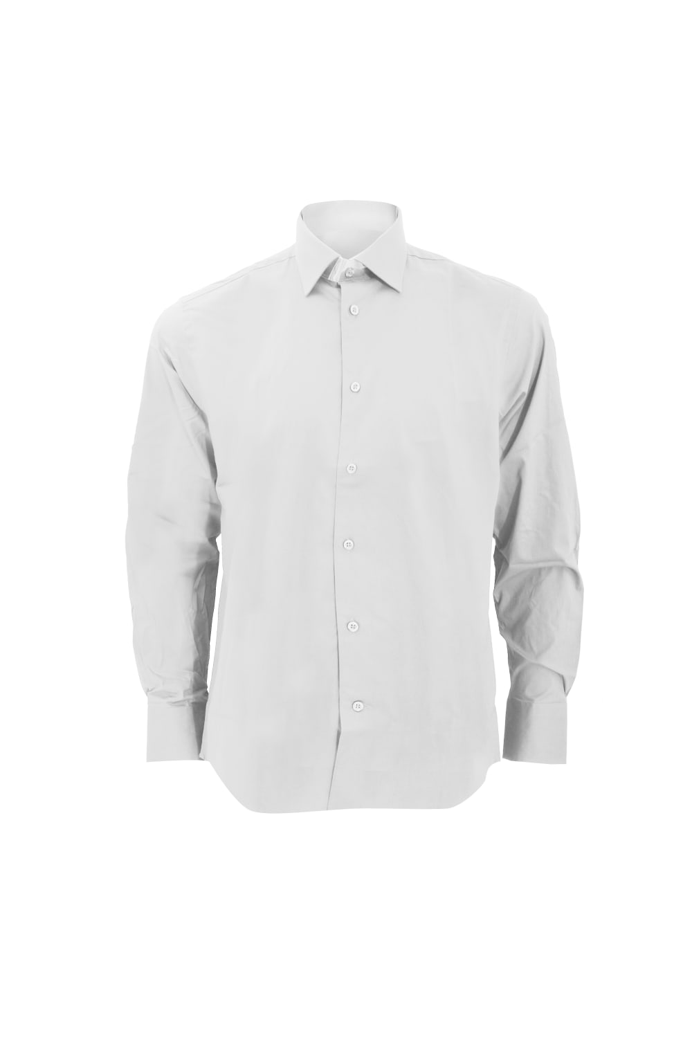 Russell Collection Mens Long Sleeve Easy Care Fitted Shirt (White)