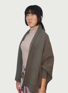 Everyday Cape Cardigan - Khaki