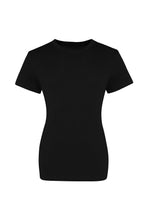 Load image into Gallery viewer, AWDis Just Ts Womens/Ladies The 100 Girlie T-Shirt (Deep Black)