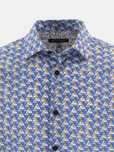 Load image into Gallery viewer, Nigel Triangles Blue Shirt