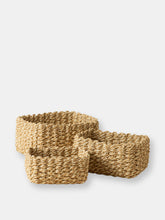Load image into Gallery viewer, Gordes Yellow White Paper Rope Storage Baskets
