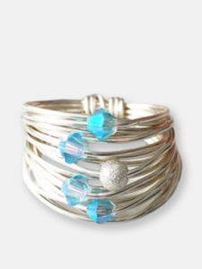Marcia Ring with Aquamarine AB Crystals