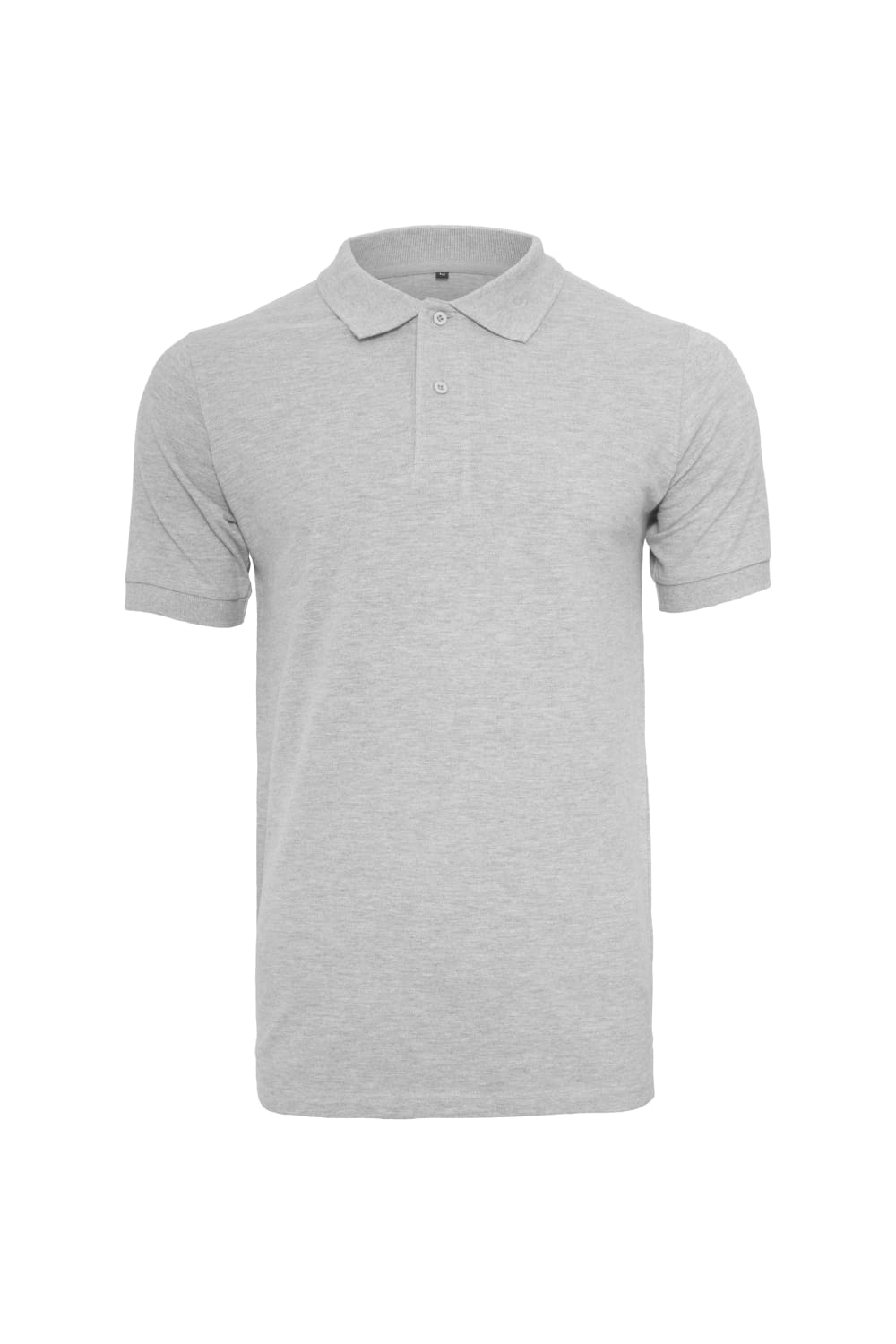 Build Your Brand Mens Pique Fitted Polo Shirt (Heather Gray)