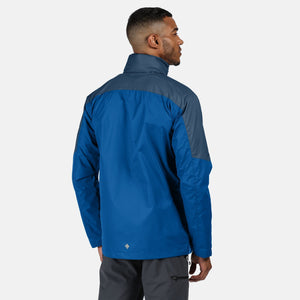 Regatta Mens Calderdale IV Waterproof Softshell Hooded Walking Jacket (Nautical Blue/Dark Denim)