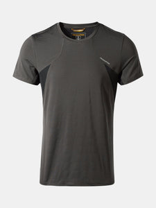 Craghoppers Mens Fusion Technical Short Sleeve T-Shirt (Black Pepper Combo)