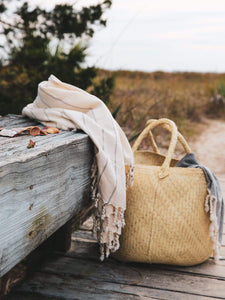 Tunisian Beach & Bath Towel | Cream