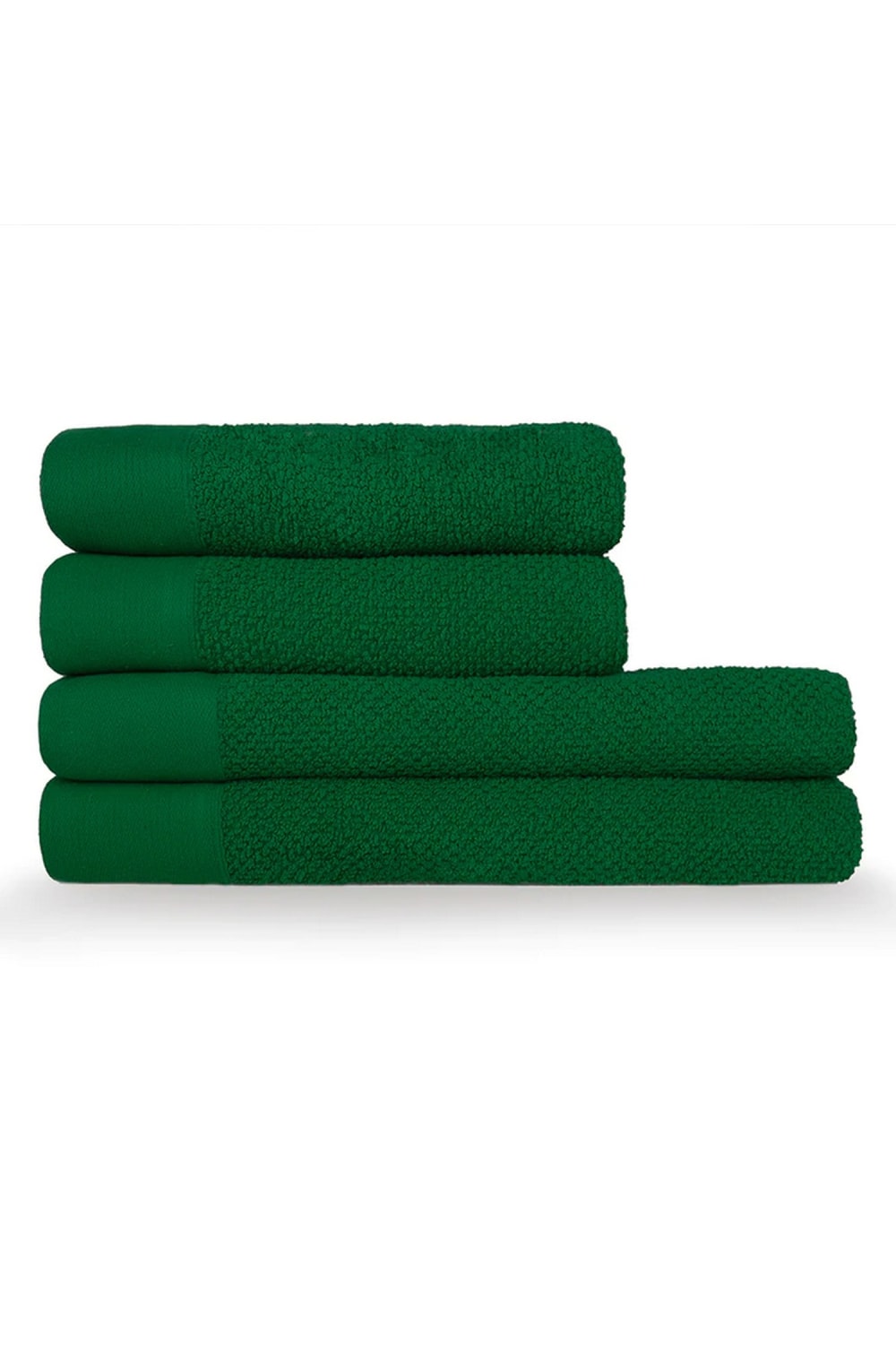 Textured Towel Set (Pack Of 4) - Dark Green