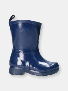 Muck Boots Childrens/Kids Bergen Mid Kids Lightweight Rain Boots (Navy)